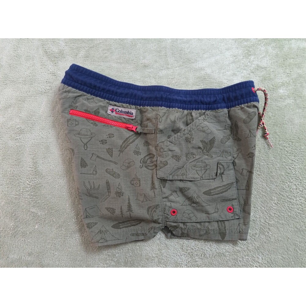 Columbia Company Womens Shorts Size M Green High Rise Cargo Pockets Drawstring - Picture 9 of 10